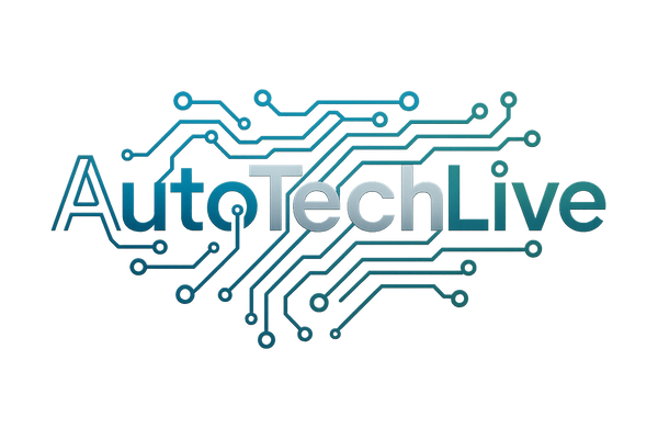 logo ou c'est écrit AutoTechLive avec des circuits dedans
